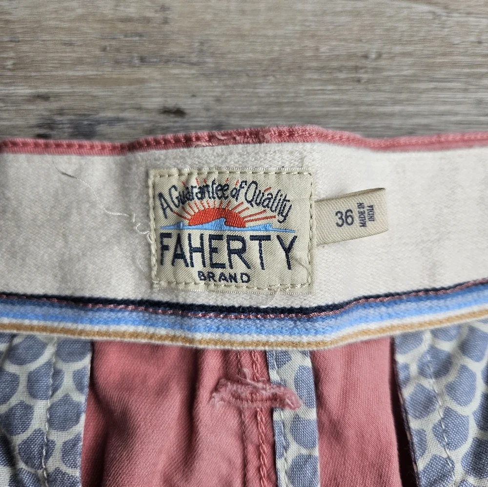 Faherty Island Life Men's Shorts 36x7.5 Red